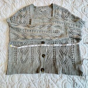 American Eagle Outfitters Light Gray Cardigan